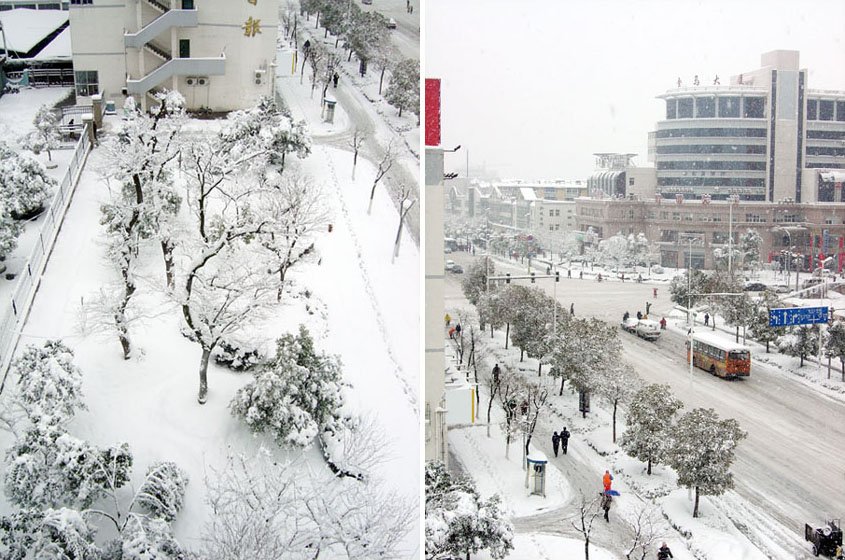 扬州下大雪了